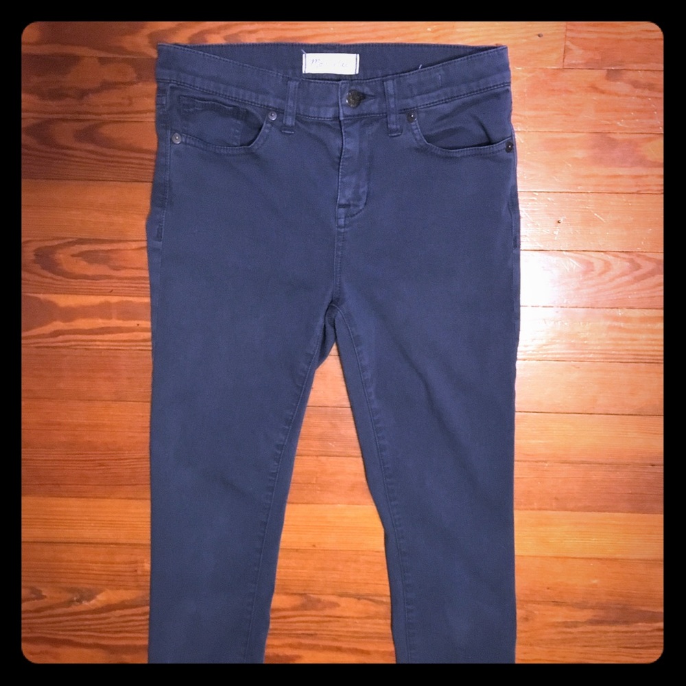 Madewell high riser skinny sateen pants